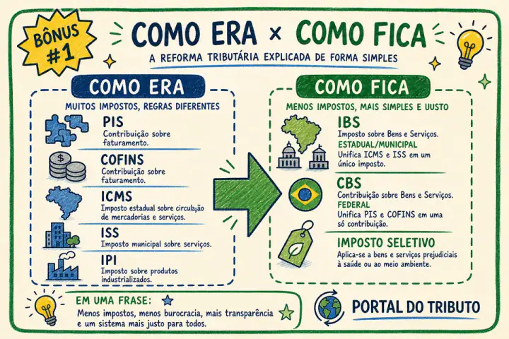 Pôster da Reforma: Como era x Como fica agora