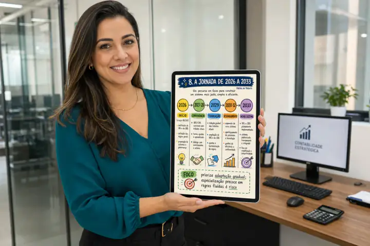 Luciana Mendes apresentando o guia no tablet
